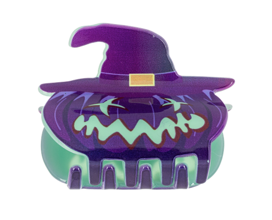 Glow-in-the-Dark Jack-O'-Lantern Hair Clips (Multiple Color Options)