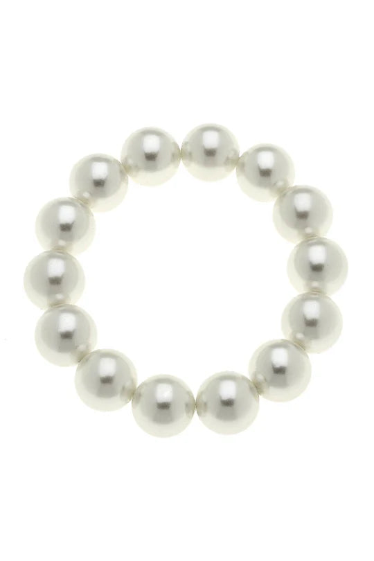 Eleanor Beaded Pearl Stretch Bracelet