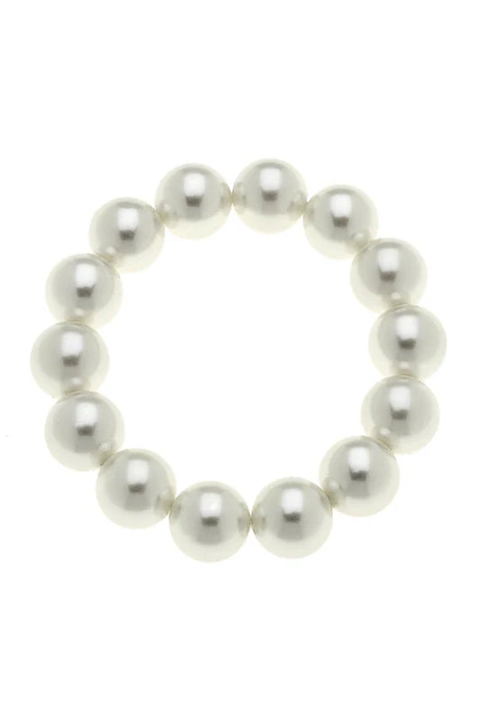 Eleanor Beaded Pearl Stretch Bracelet