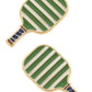 Ellie Pickleball Paddle Stud Earrings: Green