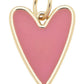 Pink Enamel Heart Charm