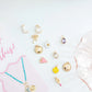 Pink Enamel Heart Charm