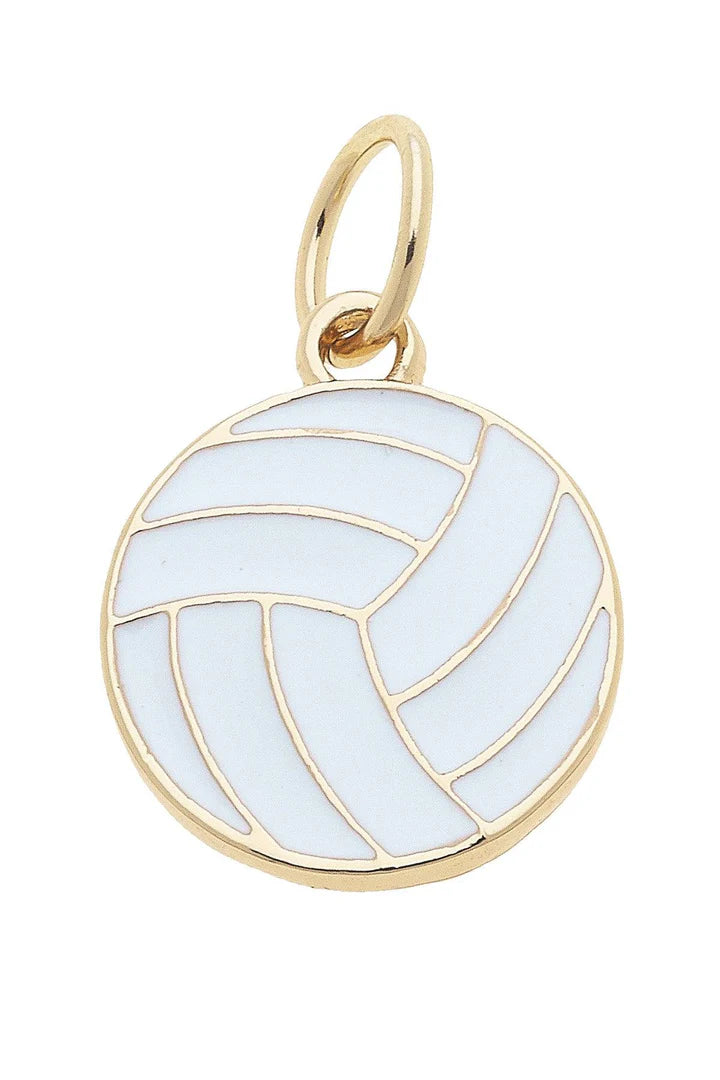Enamel Volleyball Charm