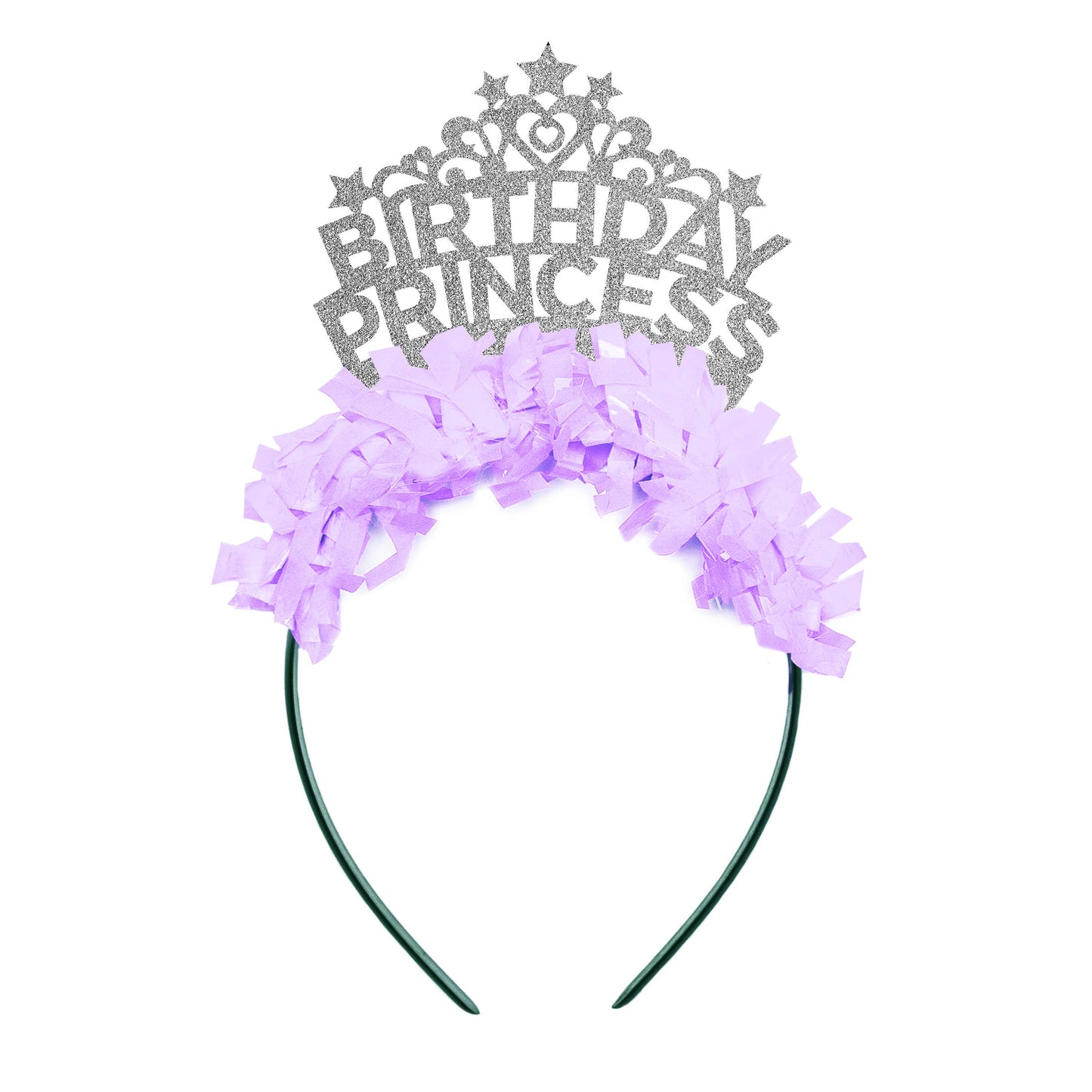 Party Headband: Birthday Princess - Silver/Lavender