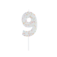 Jumbo Number '9' Sprinkle Candle