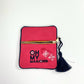 Pink Mahjong Coin & Dice Bag