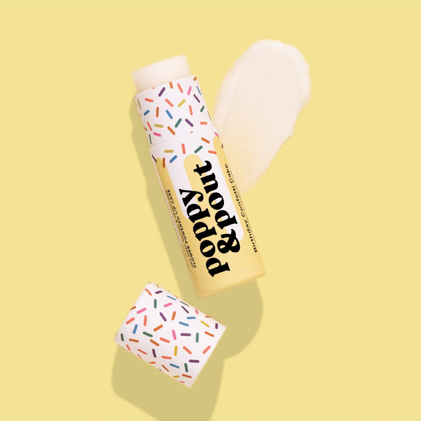 Birthday Confetti Cake Plant-Based Lip Balm: Yellow