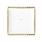 Gold Ruffle Edge Square Plate