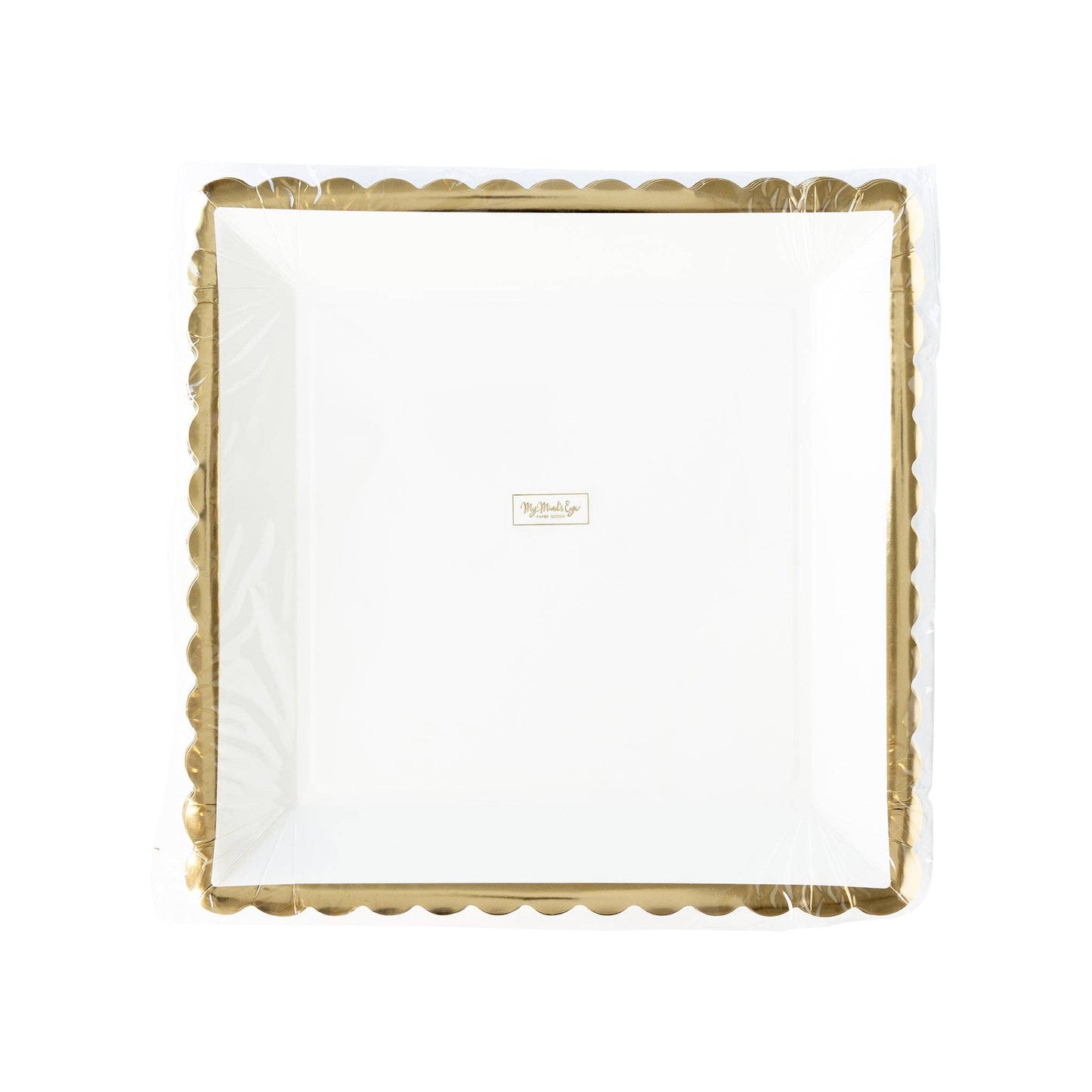 Gold Ruffle Edge Square Plate