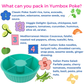 Yumbox - Poke Bowl with 4 Part Divider - Paradise Aqua
