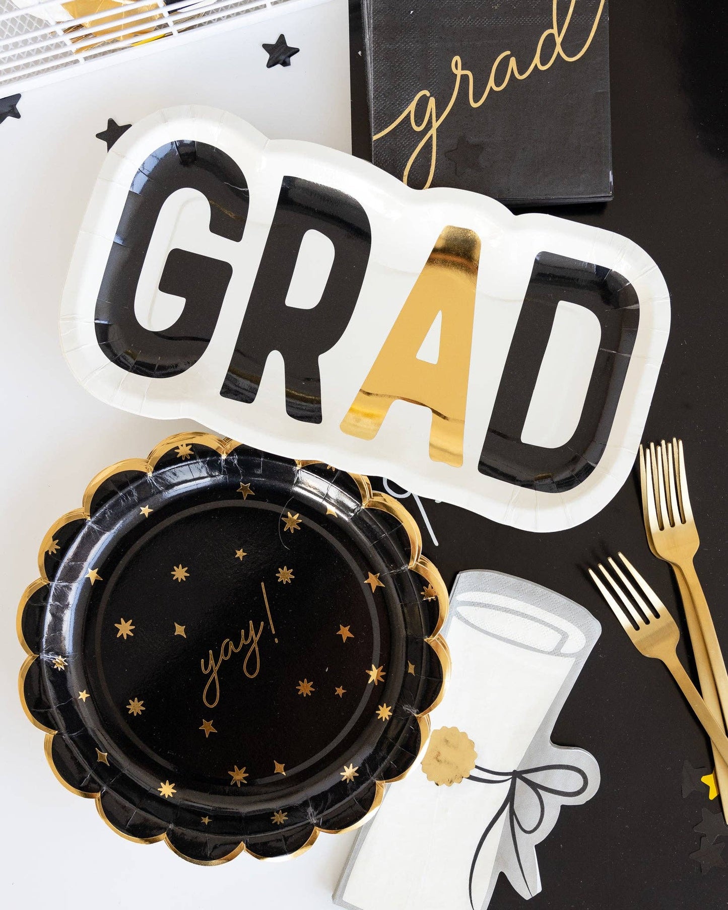 Script "Grad" Paper Cocktail Napkin