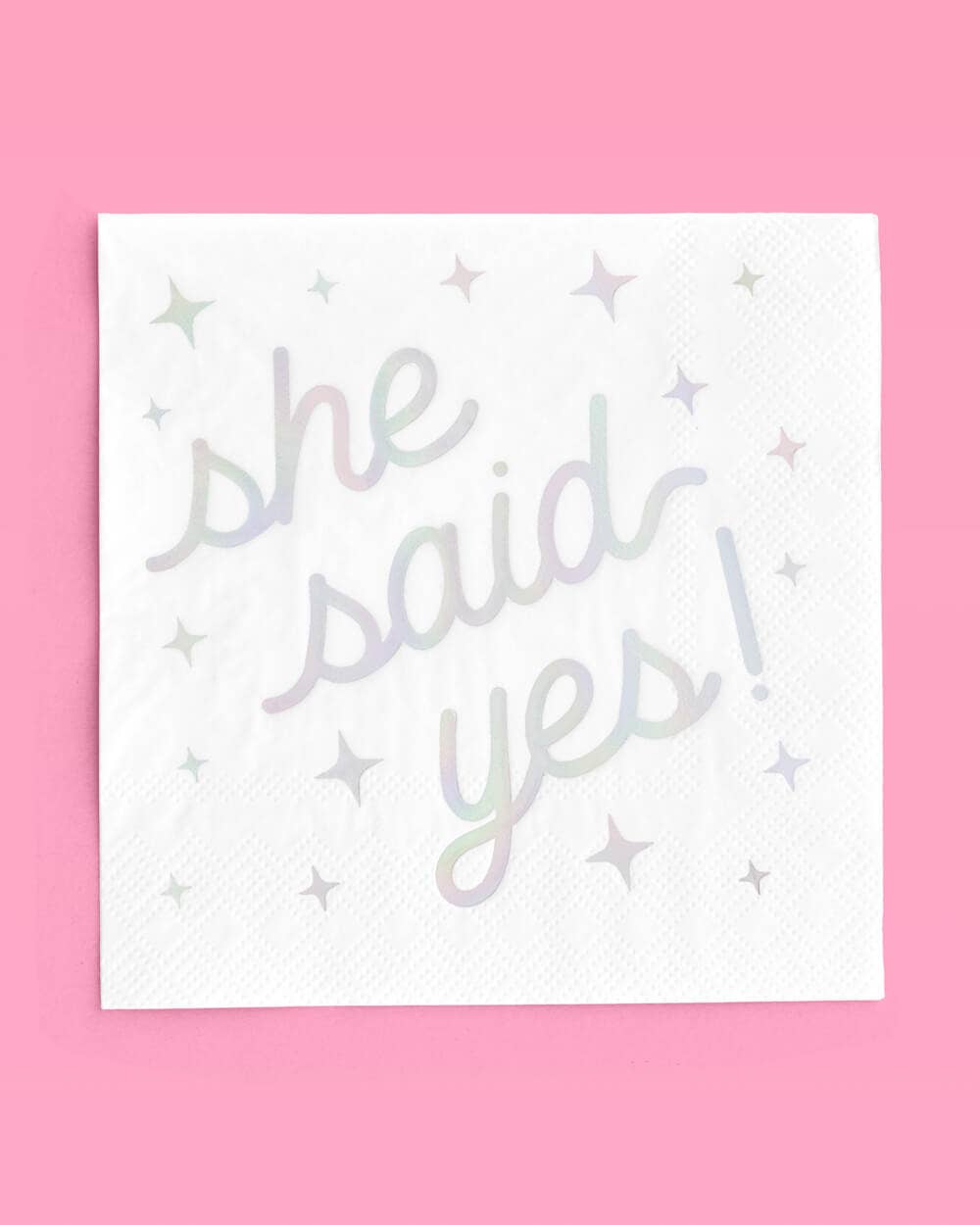 "She Said Yes!" Cocktail Napkins