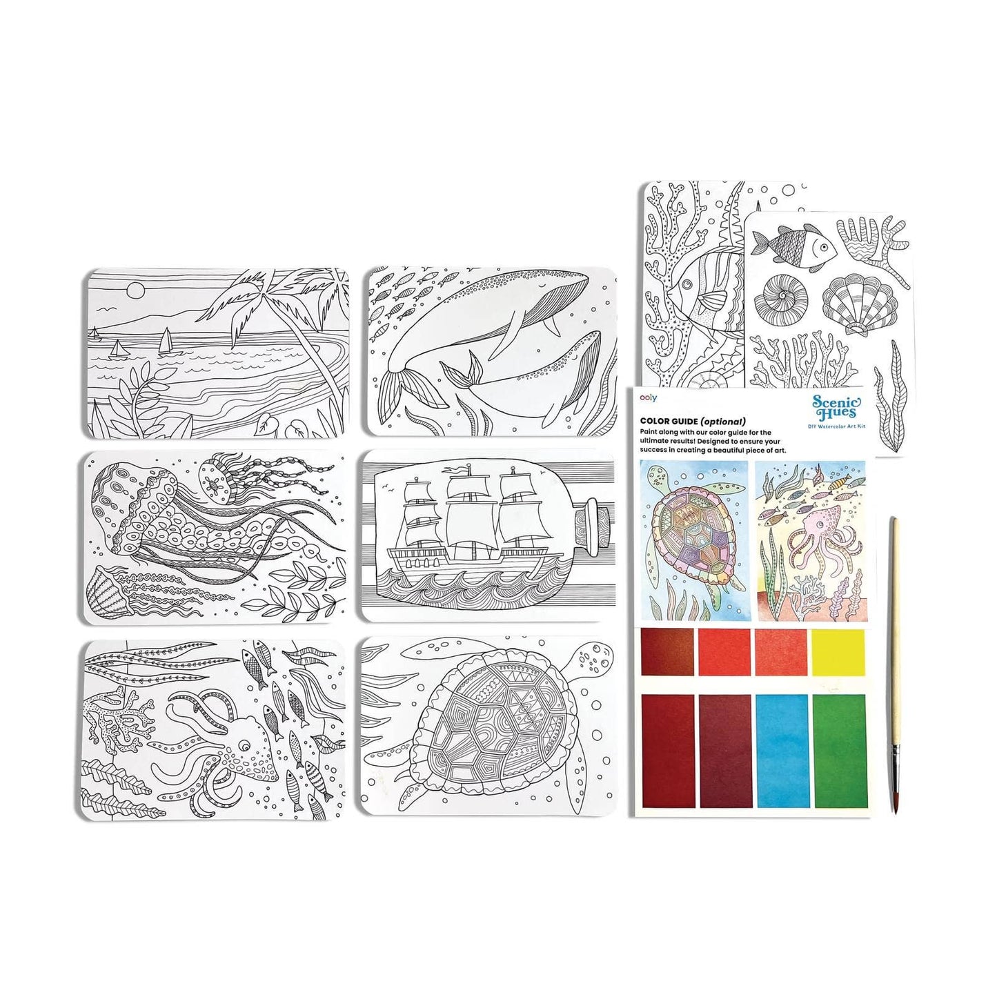 Scenic Hues D.I.Y. Watercolor Kit: Ocean Paradise