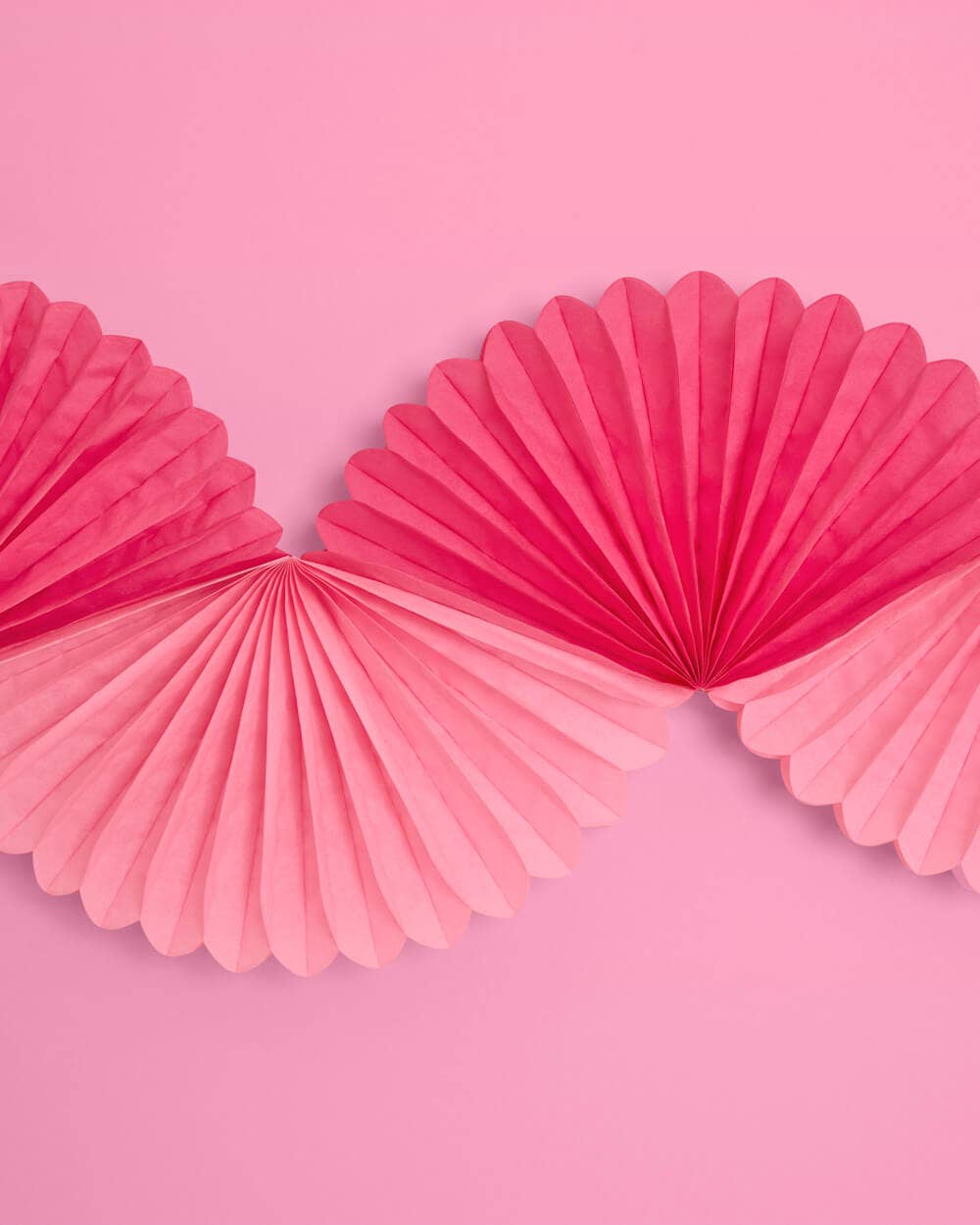 Pink Paper Fan Garland