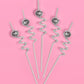 Reusable Disco Party Swirly Straws