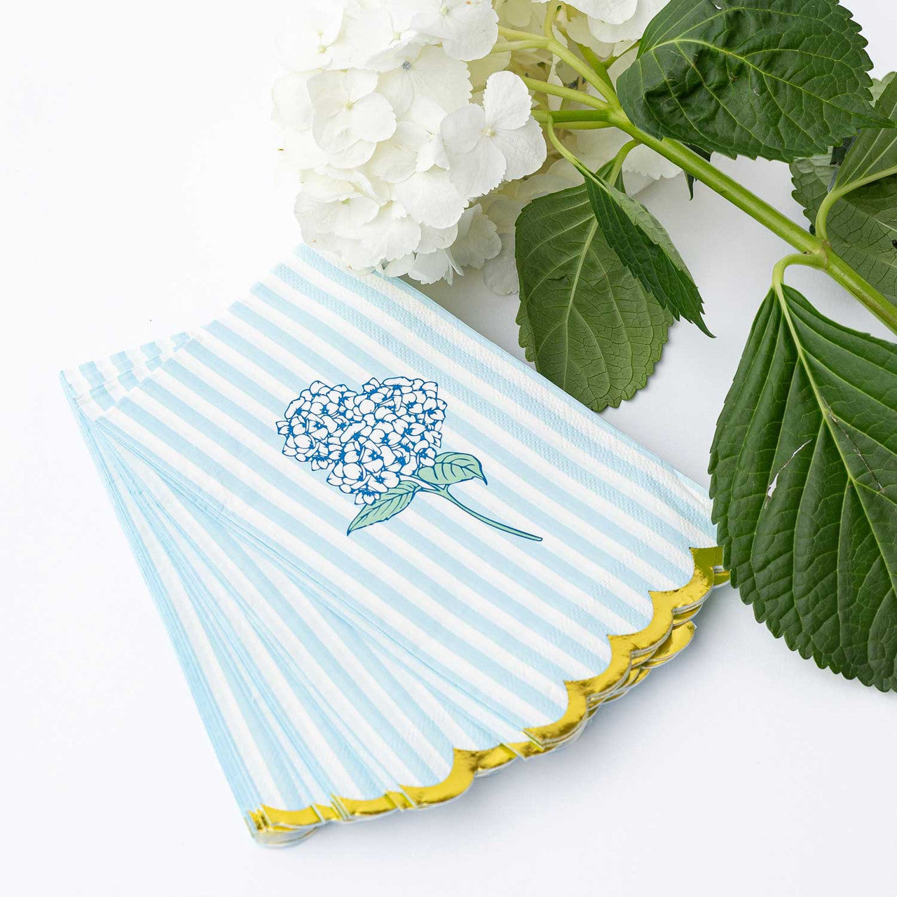 Hydrangea Stem Paper Guest Towel Napkins