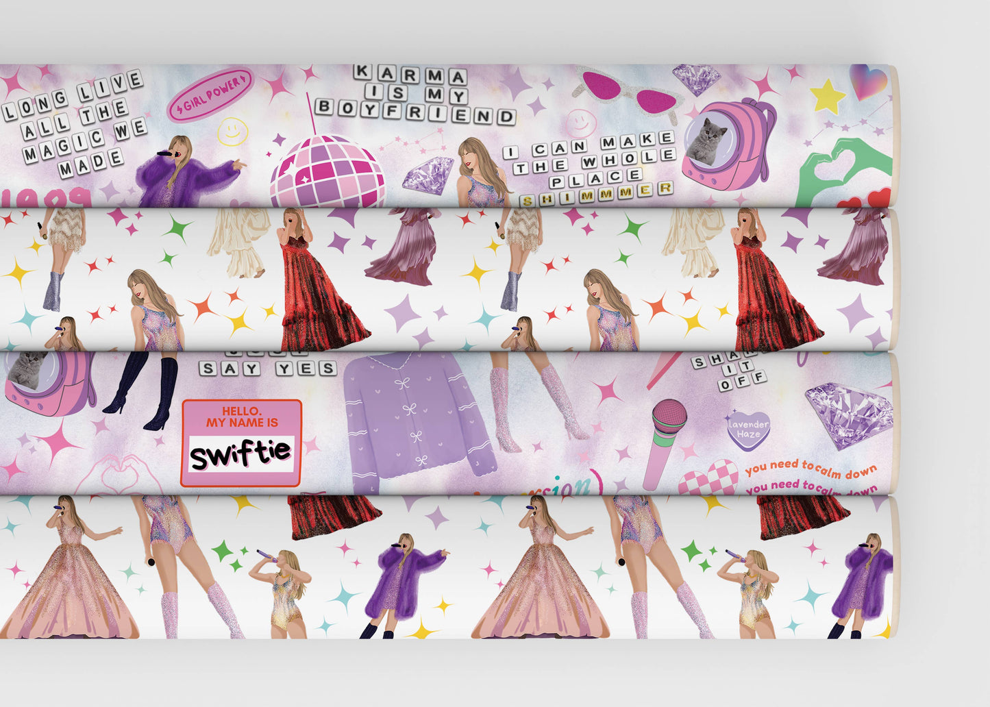 Taylor Swift Wrapping Paper: Eras Magic Outfits