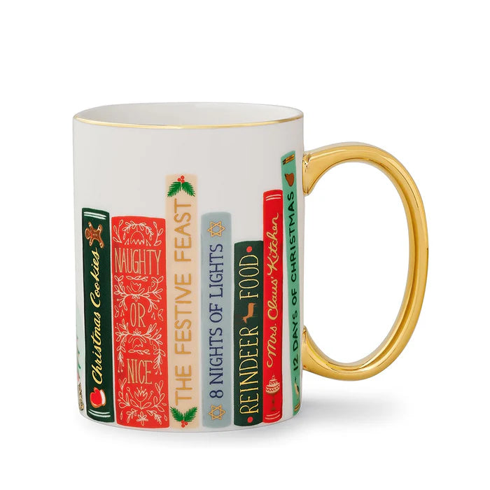 Festive Book Club Porcelain Mug