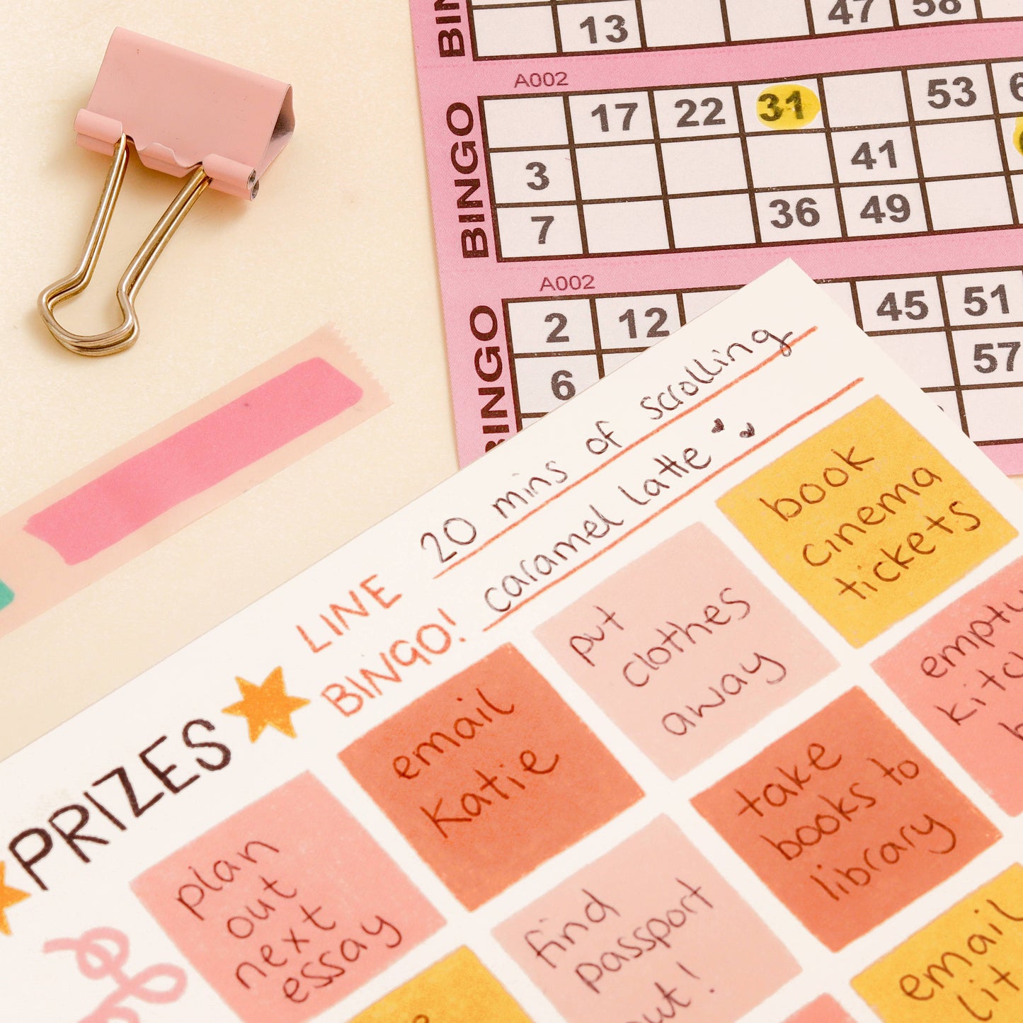 "To Do List Bingo" Square Notepad