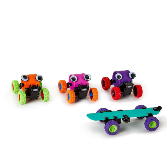 Wrist Wheels Pull-Back Skateboard + Slap Bracelet Racers