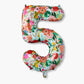 Garden Party Numbered Foil Balloon: 5