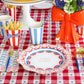 Palisades Blue Cabana Stripe Cups
