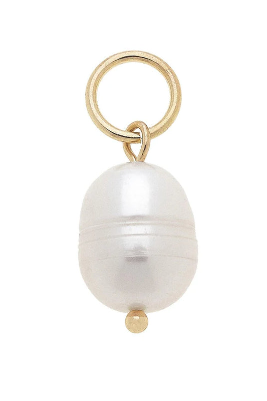 Baroque Freshwater Pearl Charm in Ivory