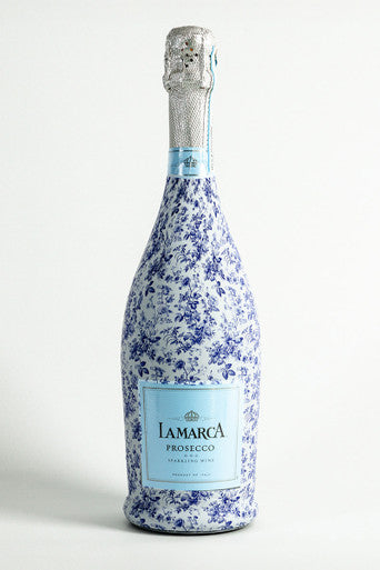 Grandmillienial Blue Floral Bottle Wrap (La Marca Edition)