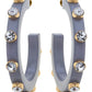 Renee Hoop Earrings: Gray
