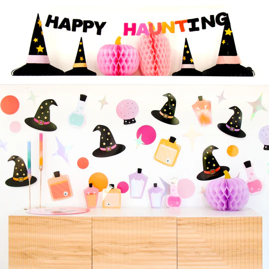 Honeycomb Paper Halloween Witch Hats