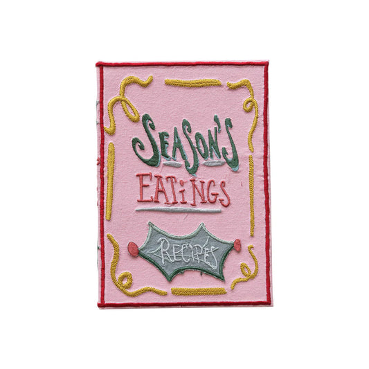 "Season's Eatings" Embroidered Recipe Book