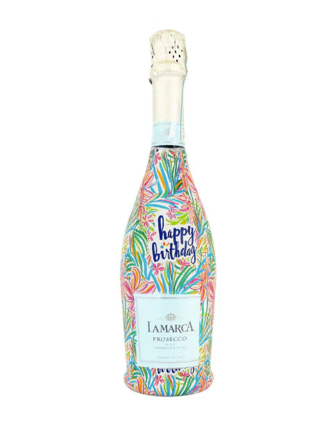 Beau Bottles Happy Birthday Floral Bottle Wrap (La Marca Edition)