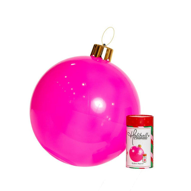 Magenta Holiball Inflatable Ornament: Medium (18")