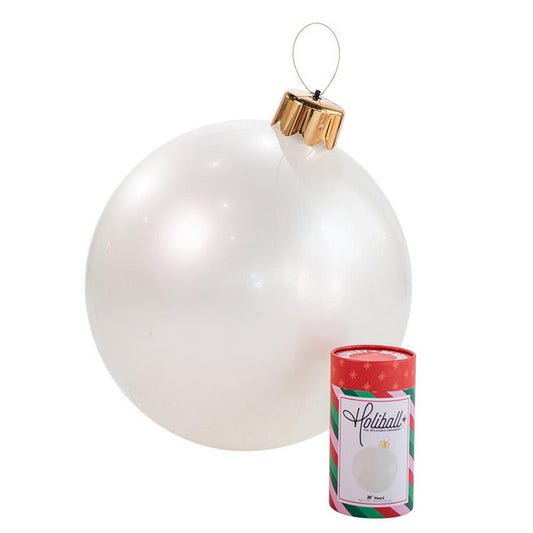 Pearl White Holiball Inflatable Ornament: Large (30")