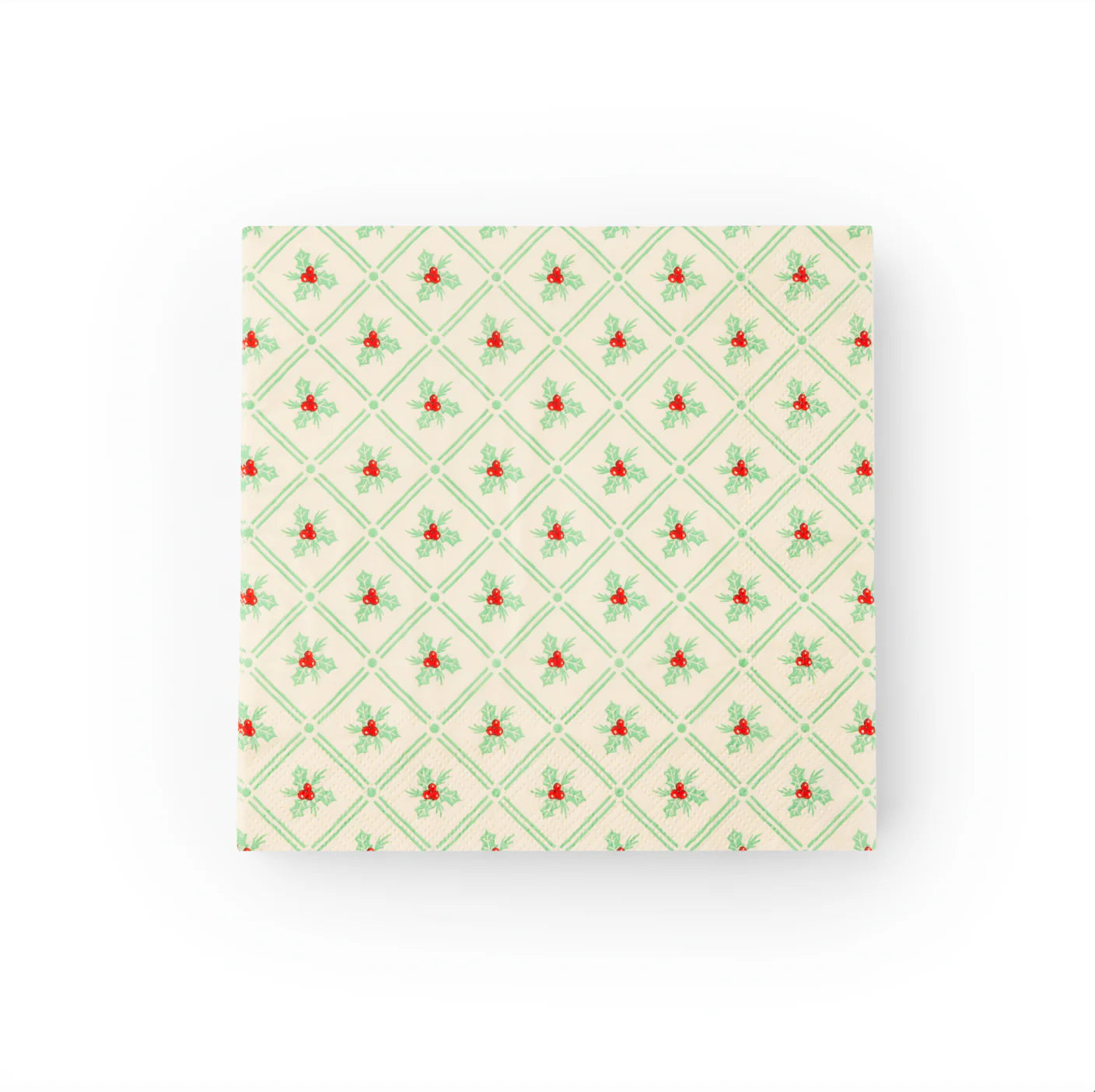 Holly Pattern Christmas Large Napkin