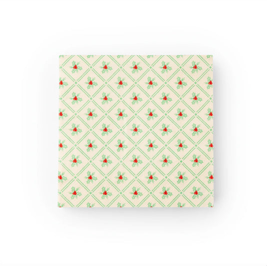 Holly Pattern Christmas Large Napkin