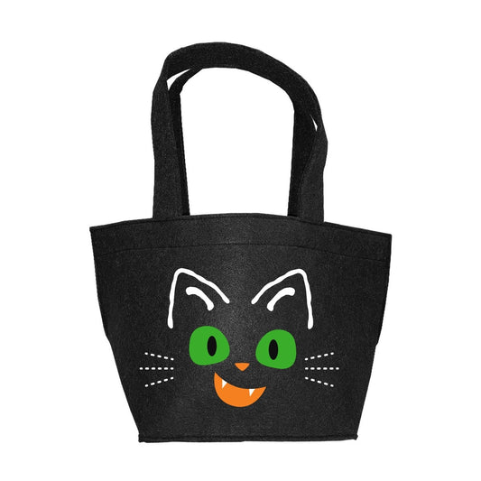 Purr-fect Black Felt Treat Bucket