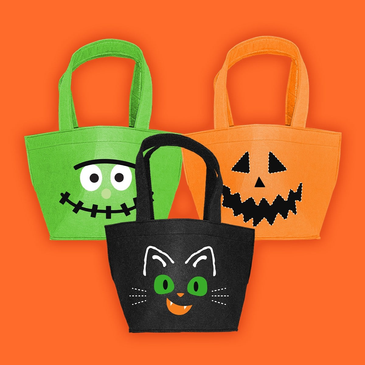 Franky Green Felt Treat Bucket