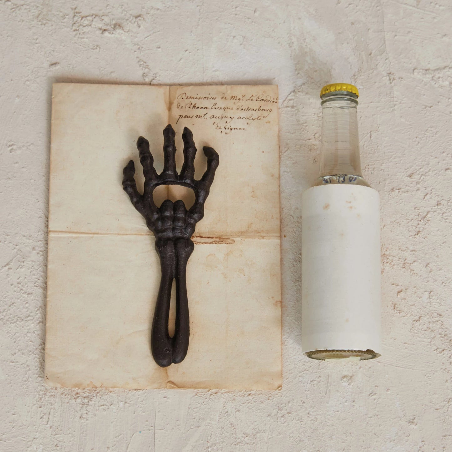 Cast Iron Skeleton Hand Bottle Opener