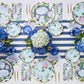Wavy Appetizer/Dessert Bowl: Hydrangeas
