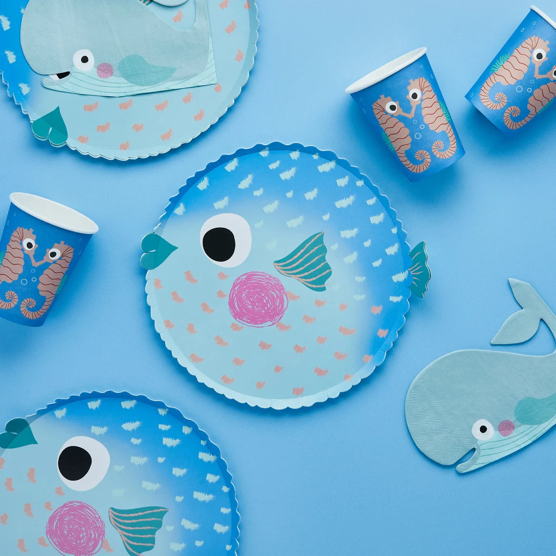Puffer Fish Paper Plates