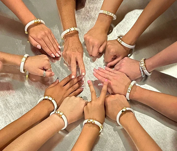 Sorority Letter Charm Bracelet Keychain (Multiple Styles Available)