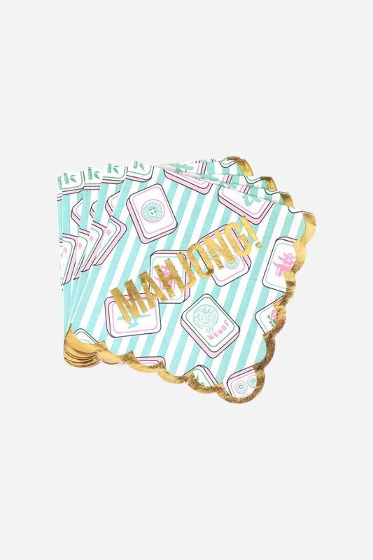 Mahjong Striped Paper Cocktail Napkins