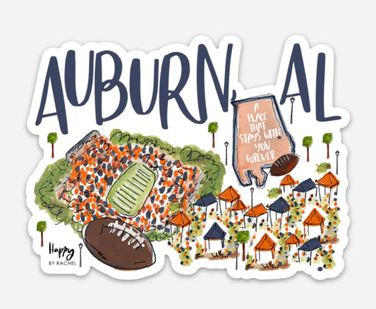 Auburn, AL College Town Sticker