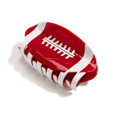 Crimson & White Game Day Football Hair Clip
