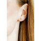 Princess Gold Screwback Stud Earrings