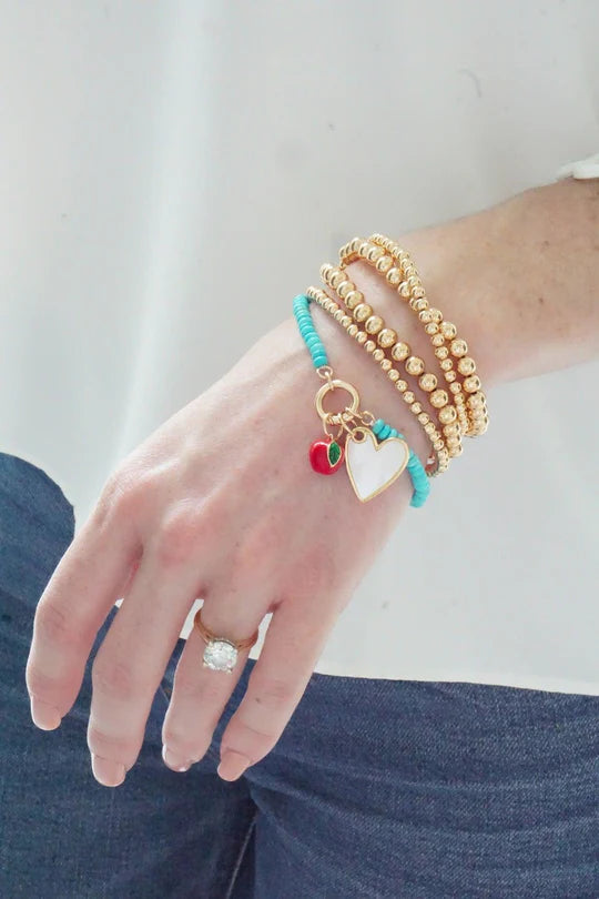 Mother of Pearl Heart Charm