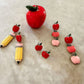 Linked Apple Enamel Earrings