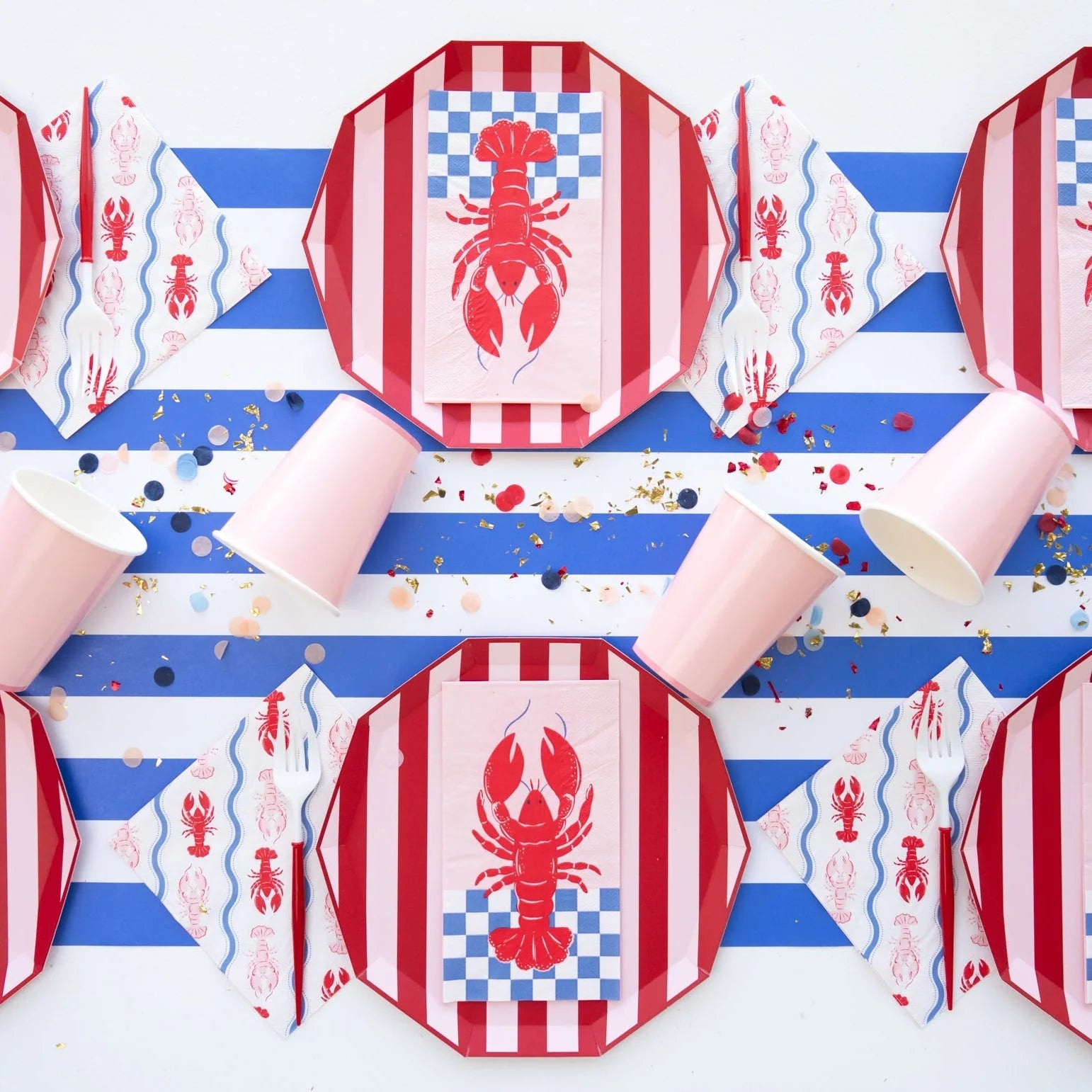 Bonjour Fête Le Lobster Napkins - Thumbnail 3