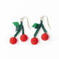 Lottie Cluster Dangle Luxe Earrings: Cherry